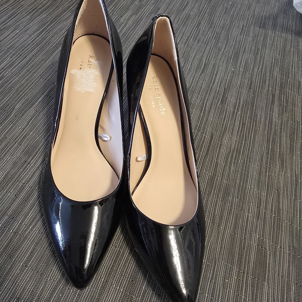 KATE SPADE Glossy Black Heels Size 7M